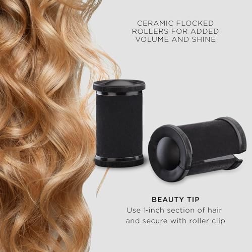 Conair Hot Rollers for Long,Medium & Short Hair,12 Jumbo 1 ½" Heated Hair Rollers with Clips,Hot Curlers for Women,Volume & Curls,Amazon Exclusive,Black,(Pack of 4) - Image 5