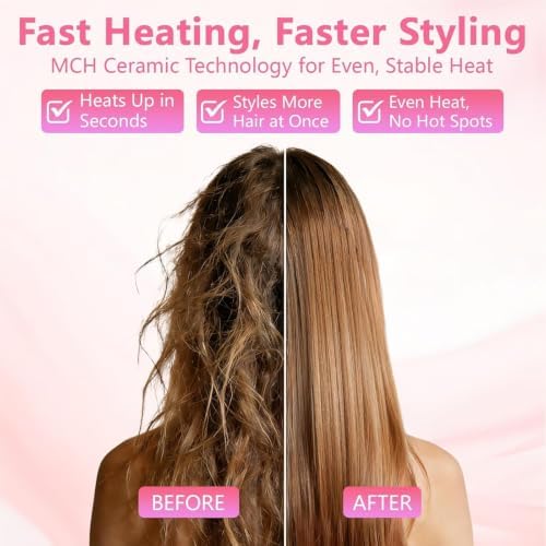 Go Brush Pro for Short Hair 2026, Cordless Hair Straightener Brush - Image 2