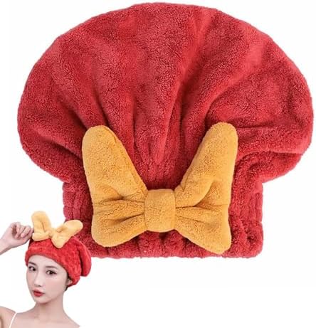 Microfiber Hair Towels Wrap Hair Drying Cap for Women Red by YUMINGUHC