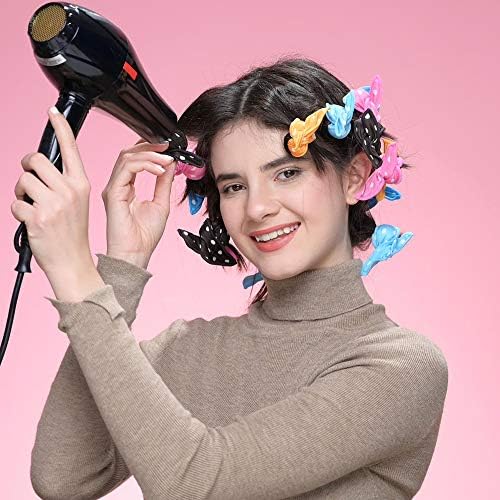 Aimin Hair Heatless Curlers, Soft Hair Curlers To Sleep In, Overnight Heatless Curls For Long Hair, No Heat Foam Curlers, Satin Sponge Rollers For Hair (40 pcs, dark colour) … - Image 3