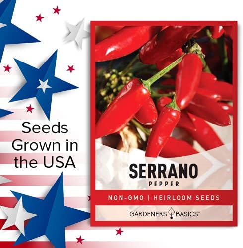 Gardeners Basics Serrano Pepper Seeds for Planting Heirloom Non-GMO Ancho Peppers Plant Seeds for Home Garden Vegetables Makes a Great Gift for Gardening - Image 6