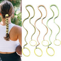 Hair Ties No Damage for Women, 25" Elastic No Tangle Spiral Hair Ties Ponytail Holders for Thick Long Hair Motorcycle Hair Accessories for Sports- Bike Riding Swim Skiing- 3 Pack Colorful by Unknown