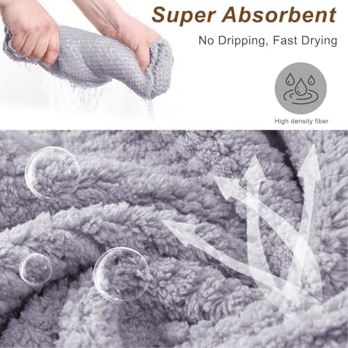 Microfiber Hair Towel for Women 3 Pack Super Absorbent for Curly - Image 6
