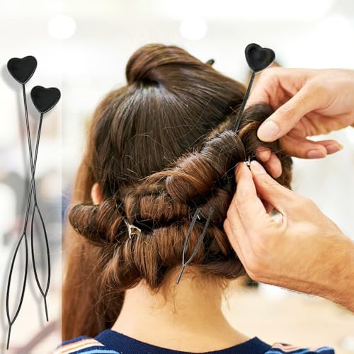 16PCS Quick Topsy Tail Hair Beader Kit – Automatic Bead Loading Tool, Braiding Loop Threader, Ponytail Maker for Girls Kids Hair Styling and Plait Accessories (black) - Image 6