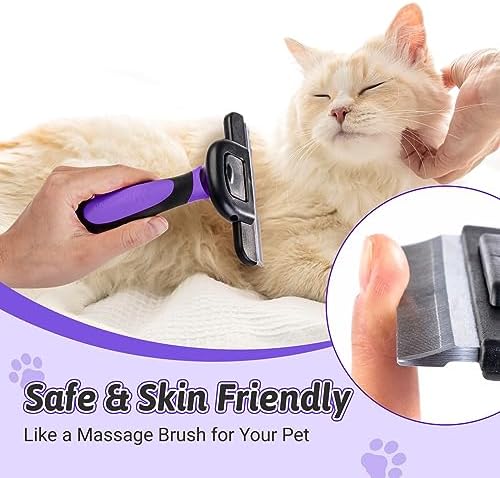 MIU COLOR Long Hair Pet Grooming Brush for Medium & Large Dogs &Cats,Purple - Image 6