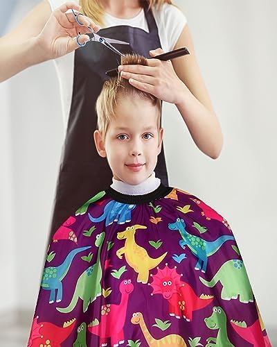 Kids Barber Cape with Neck Duster Brush, Salon Hair Cutting Apron - Image 6
