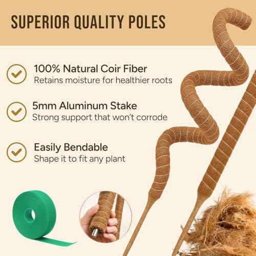 Craft911 29" Moss Pole Monstera Plant Support, Indoor Plant Stakes - Image 2