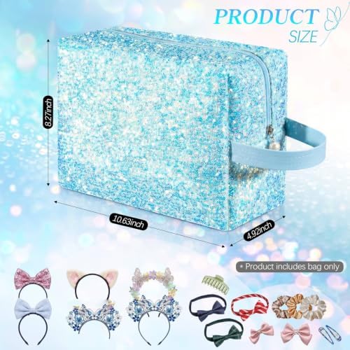 Hillban Ears Bag with Handle Ear Holder for Women Theme Park Fans,Blue - Image 3