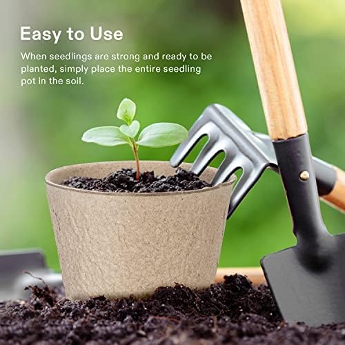 VIVOSUN 3.15“ Peat Pots, 60 Packs Seed Starting Pots with Drainage Holes - Image 5