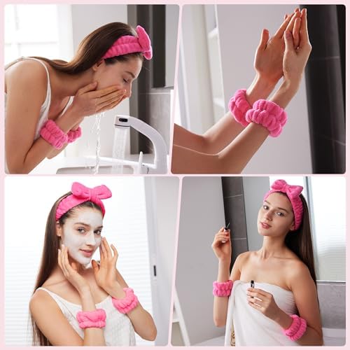 Ztomine Headbands for Women - Spa Headband and Wristband Set - Headband for Washing Face,Facial Mask,Makeup and Skin Care,Gifts for Women and Teen Girl Gifts Trendy Stuff - Image 3