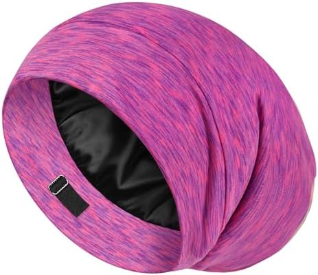 LULUSILK 100% Mulberry Silk Bonnet for Sleeping Women and Men, Hot Pink by LULUSILK