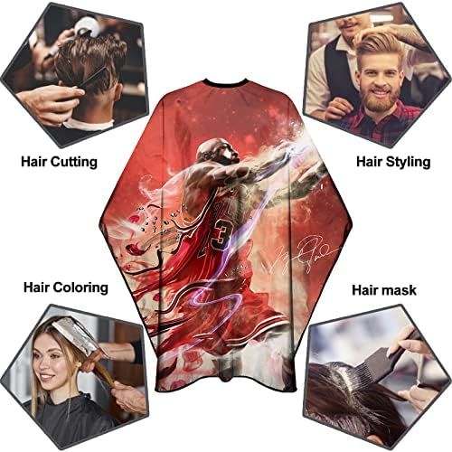Barber Capes for Men Hair Cutting Salon Cape with Snaps Hairdresser Gown Stylist Cape- 63”× 56” - Image 5
