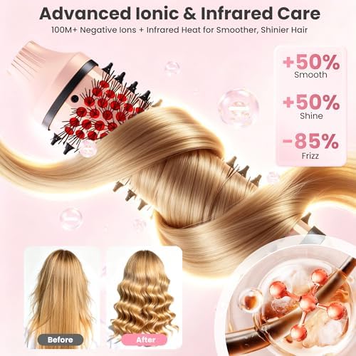 Infrared Thermal Ionic Brush, Electric Curling Brush for Fine Hair - Image 5