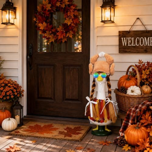 4PCS Thanksgiving Goose Outfits Turkey Goose Costume Set for Goose Statue - Image 5