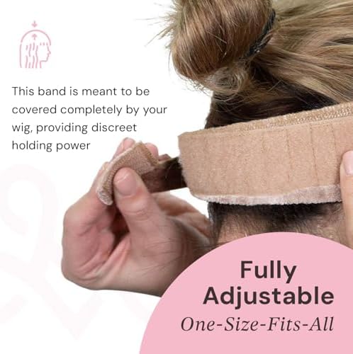 MILANO COLLECTION WiGrip, The Original Comfort Wig Grip Band, Adjustable Bands for Women Provide Glueless Support, Non-Slip Wig Grip Headbands, Tension-Free, One Size Fits All, Nude, 2 Pack - Image 4