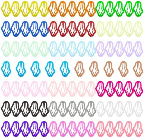 ECADY 100-Piece Metal Snap Hair Clips for Girls, Toddlers, and Kids - Perfect for Fine Hair, Thick Hair, and More - Featuring Fun Cloud Designs by ECADY
