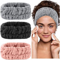 LAPOHI 3 Pack Microfiber Towel Headbands for Washing Face, Facial Headbands Makeup Headband Spa Headband Skincare Headband Fash Wash Headband for Women and Girls by LAPOHI