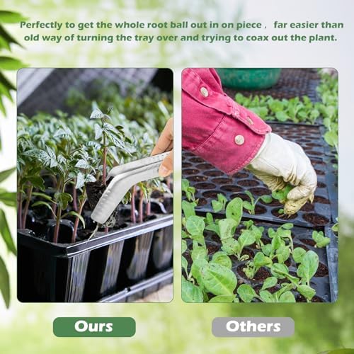 2 PCS Seedling Transplant Tongs, Stainless Steel Seed Planter Tool - Image 4