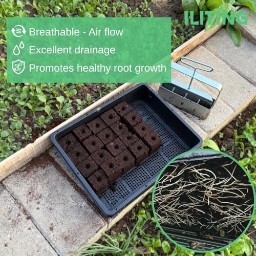 Soil Blocking Trays 15x12inch Mesh Tray 5 Pack Seed Starter Tray Mesh Bottom Trays for Soil Blocks, Seedling, Microgreen, Wheatgrass - Image 5