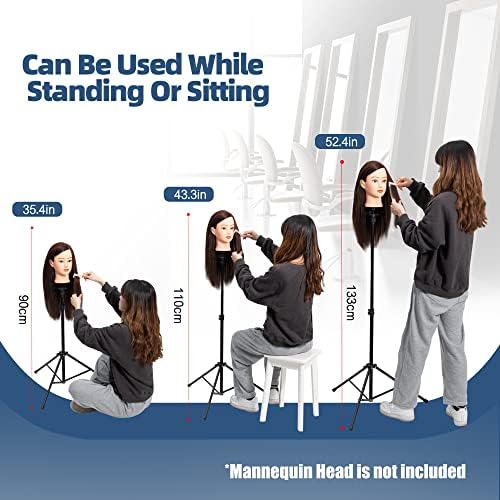 Tall Wig Tripod Stand for Mannequin Head for Wig Making - Image 2