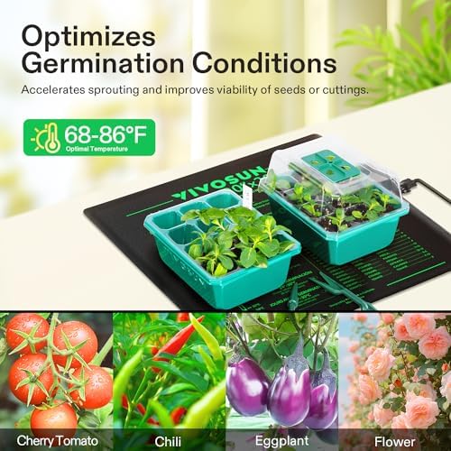 VIVOSUN 20" x 20.75" Seedling Heat Mat and Digital Thermostat Combo Set - Image 5