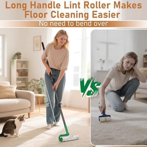 VOUBIEN 10" Large Lint Roller for Pet Hair,Giant Roller for Floor,Carpets - Image 5
