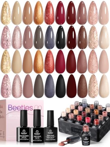 Beetles Fall Gel Nail Polish Set, 20 Colors Warm Mist Gel Polish by beetlesGelPolish