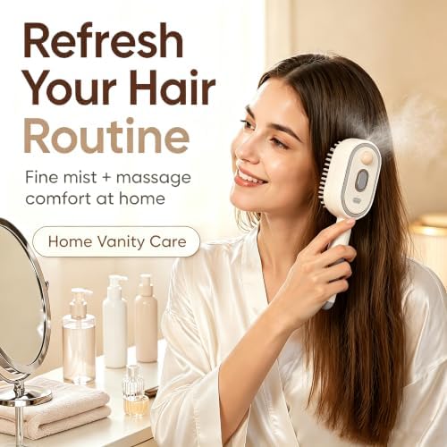 Electric Spray Air Cushion Massage Comb, Self-Clean Hair Detangler Brush - Image 5