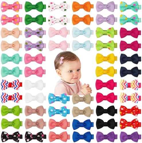 JOYOYO 60Pcs Baby Hair Bows Tiny Alligator Clips for Infant Toddler Girls by JOYOYO