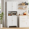 Bevivog 69" Tall Pantry Cabinet, Metal Kitchen Storage Cabinet with 4 Doors and 5 Shelves, Freestanding Metal Pantries Cupboard with Microwave Shelf for Kitchen,Dining Room,Bathroom,Laundry by BevivogStylishCabinetsOrganizeYourSpace