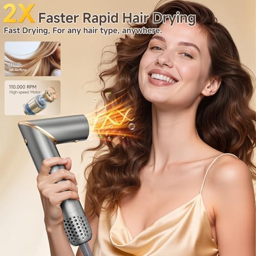 8-in-1 Professional Hot Air Styler & Straightener, 1100W Fast Drying - Image 3