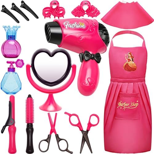 Kids Toys for Girls, Pretend Play Hair Salon Set for Little Girl by MOZXEBOK