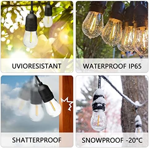 Visther 2700K S14 Outdoor String Light Replacement Bulbs for Patio, 30-Pack - Image 3