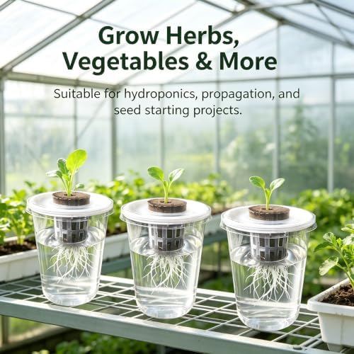 6 Pack Clear Hydroponic Nursery Pots with Humidity Dome for Seed Starting - Image 6