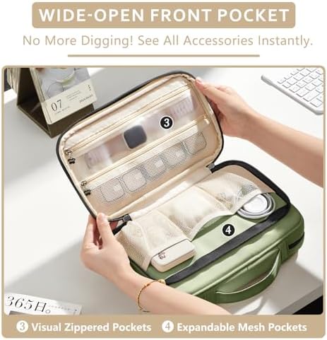 Watch Band Organizer Bag, 36-Slot Storage Case for Straps, Green - Image 4