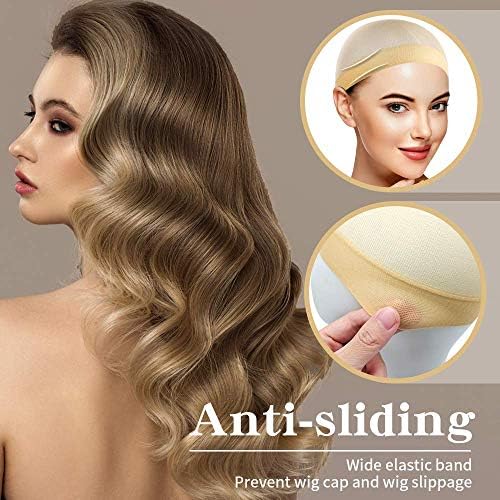 Dreamlover Beige Wig Caps for Women, Natural Skin Tone,12 Pieces - Image 3