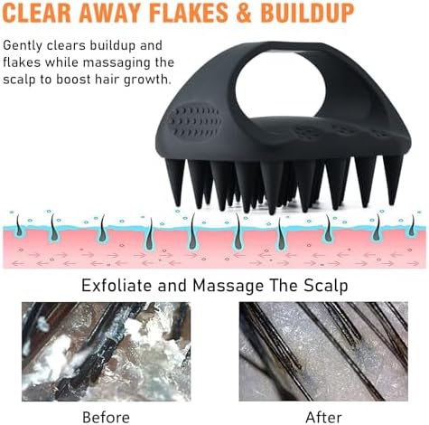 YEALIR Silicone Scalp Scrubber, Shampoo Brush for Dandruff & Build Up - Image 3