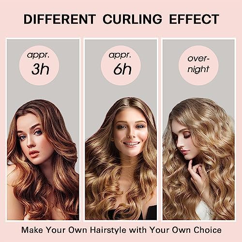 3Sets/6PCS Ariuvor New Satin Heatless Hair Curler,Hair Rollers for Heatless Curls with Hair Caps,Soft Heatless Curling Rod Headband for All Hair Types,No Heat Curling to Sleep in Overnight (2-beige) - Image 6