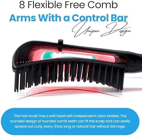Premium Detangler Hair Brush w/Ergonomic Grip (Black) - Image 4
