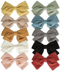 Baby Girl Hair Clips Bows Barrettes 10 Pack Fully Lined Alligator Clip 3.4 Inch Hair Accessories for Little Girls Toddler Kids Children by JoCoDesigns