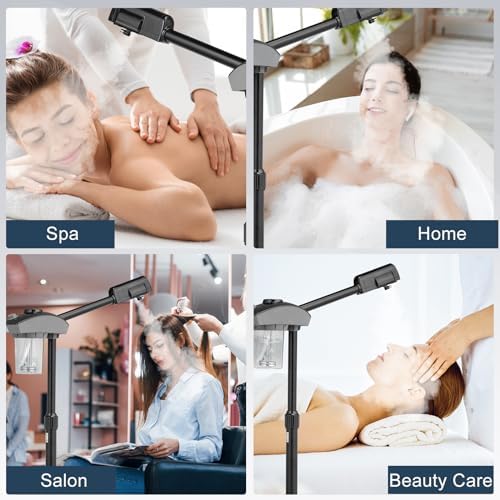 Winado Professional Facial Steamer Machine, Esthetician Steamer Humidifier Face Spa, Hot Ionic Mist Face Steamer for Home Beauty Salon, Personal Skin Care Deep Cleaning, Black - Image 7