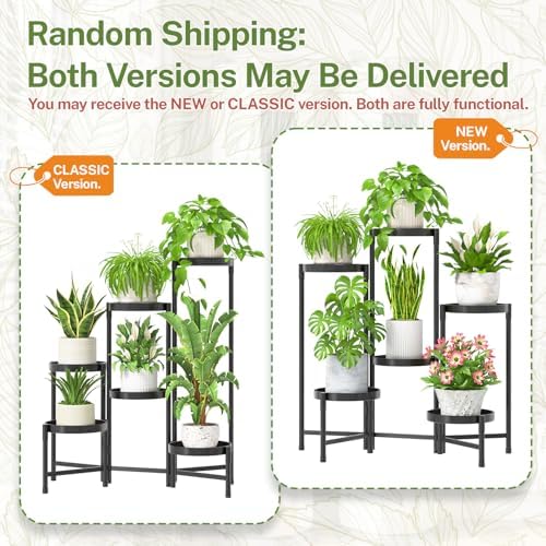 iDavosic.ly Plant Stand Indoor with Grow Lights, 6 Tier Metal Shelf, Black - Image 3