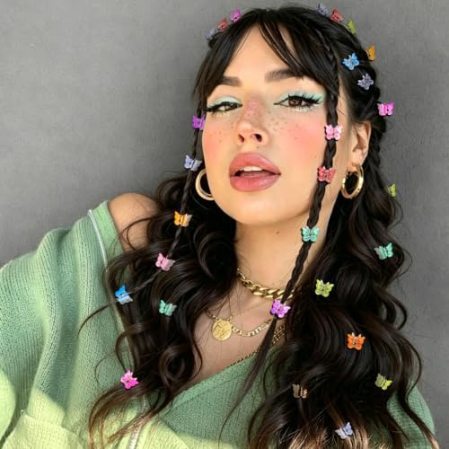 Mini Butterfly Hair Clips, Y2K 90s 50pcs Hair Accessories (Gradient) - Image 4