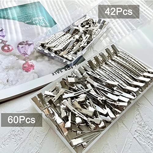 HiJeaton Metal Duckbill Hair Clips for Women Styling Curl Silver Rollers - Image 7