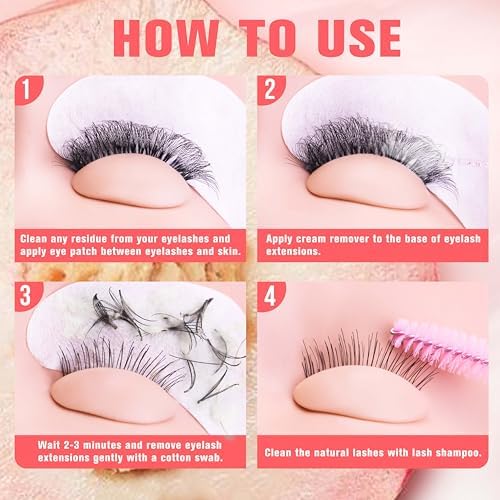 VEYES INC Cream Lash Remover for Lash Extensions 10g Low Irritation Eyelash Glue Remover Lash Tech Supplies for Professional or Salon Use Peach - Image 5