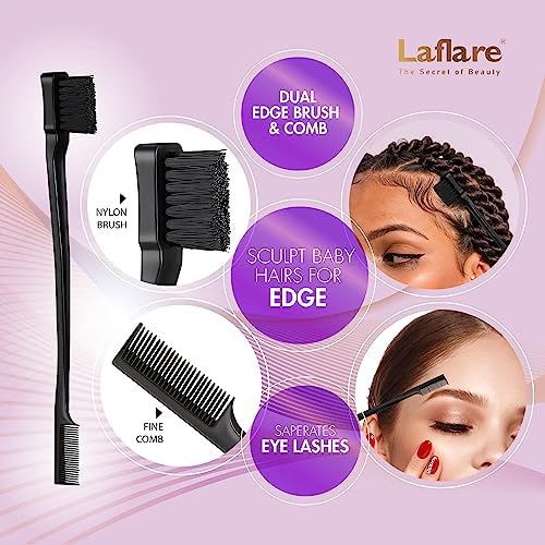 Laflare Braiding Rack for Hair with Comb Set & Braid Gel Wristband & Rack (Braid Extension Holder with 60 Pegs) with Braiding Accessories 5pc Set (PPCOM3) - PP Material - Storage Rack - Image 5