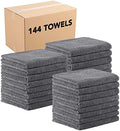 Arkwright Bleach Resistant Salon Towels Bulk – Microfiber Hair Towels, Soft, Absorbent, Quick Dry, Lint Free Spa & Barber Towels for Stylist, Nail Salon & Esthetician, 16 x 27, Grey (Case of 144) by Arkwright