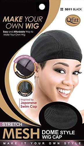 Qfitt Mesh Dome Wig Cap #5011, Black, 1 Pack, Non-Slip for Women - Image 2