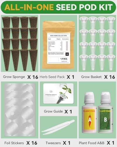 LYKOCLEAN Herb Seed Pod Kit Compatible with AeroGarden Hydroponics Growing System, Complete Indoor Gardening Supply (Herb, 16-pods) - Image 3