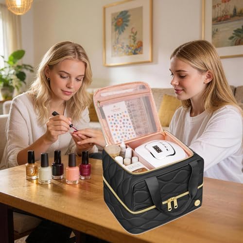 YOREPEK Nail Polish Bag Holds 42+ Bottles (15ml/0.5 fl.oz) and Nail Stuff - Image 6